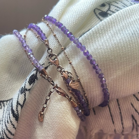 Thomas Sabo Amethyst and Rose Gold bracelet - Picture 4 of 4